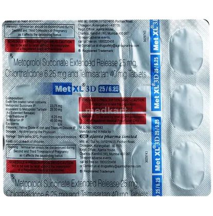 met xl 3d 25/6.25mg tablet 10's